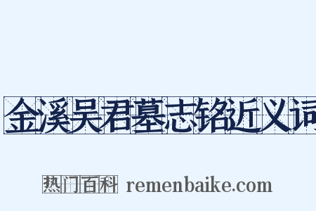 金溪吴君墓志铭近义词是什么意思的图片